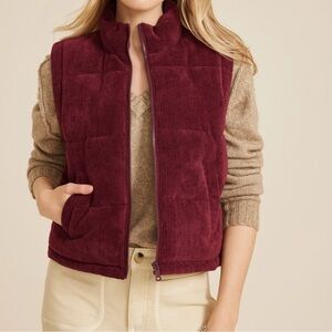 Maurices Burgundy Corduroy Vest NWT